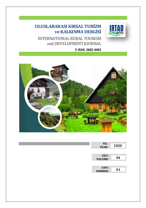 					View Vol. 4 No. 1 (2020): Uluslararası Kırsal Turizm ve Kalkınma Dergisi
				